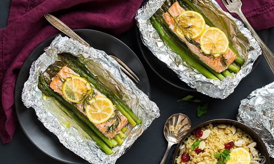 Рецепт красная рыба в фольге с лимоном