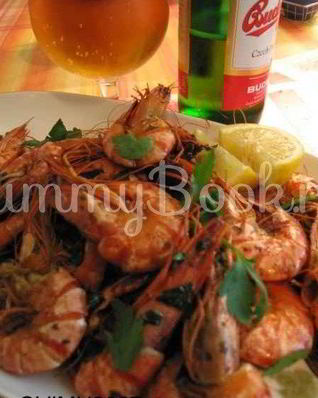 Креветки с чесноком и острым перцем