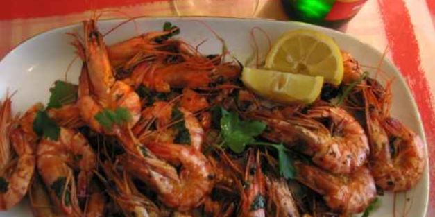 креветки с чесноком и острым перцем