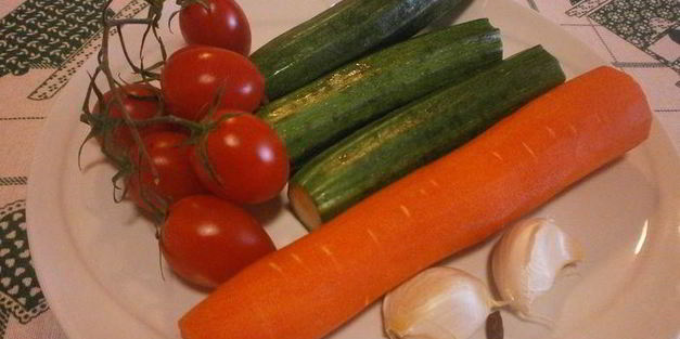 креветки в бренди с гарниром из овощей