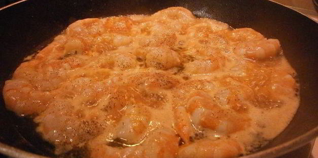 креветки в бренди с гарниром из овощей