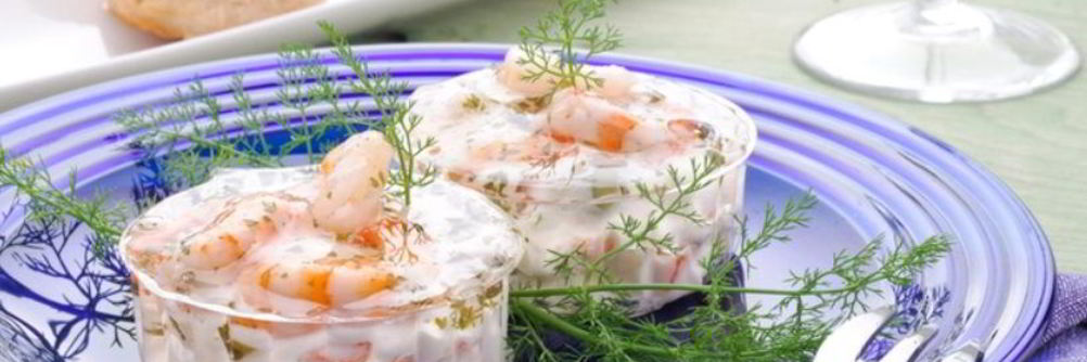 Креветки в сырно-чесночном соусе