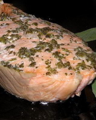 Лосось c шалфеем