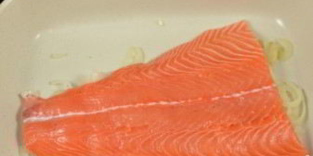 лосось с грибами