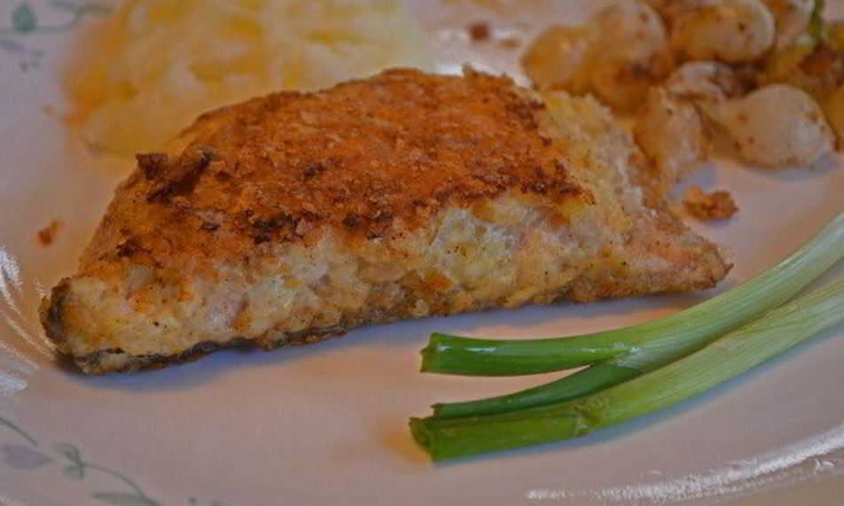 Рецепт лосось с картофельной корочкой