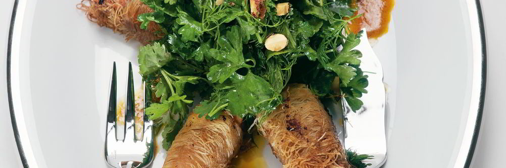 Лосось в тесте катаифи