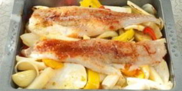 минтай с овощами