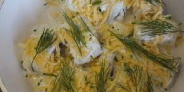 минтай в сметане в духовке