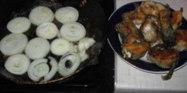 минтай жареный с луком