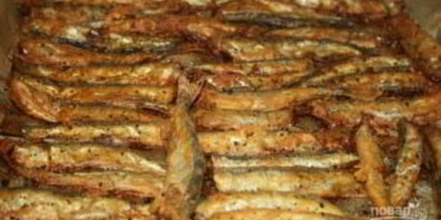 мойва, жареная в духовке