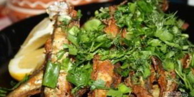 мойва, жареная в духовке