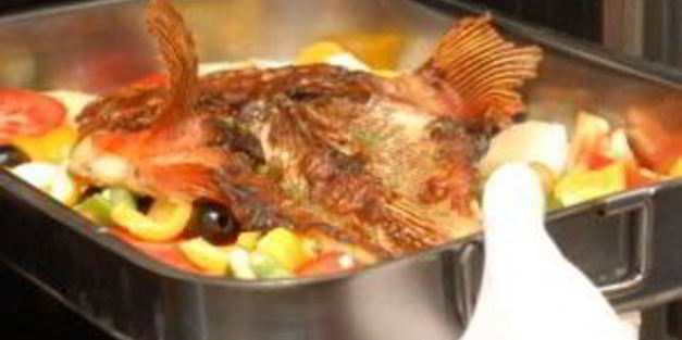 морской окунь в духовке