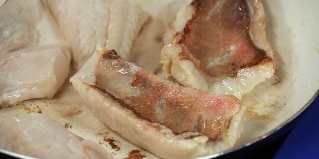 окунь под карамельной корочкой с рисом басмати