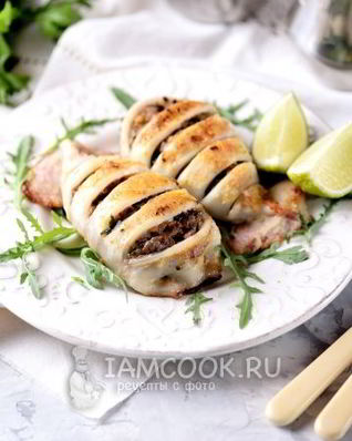 Постные фаршированные кальмары