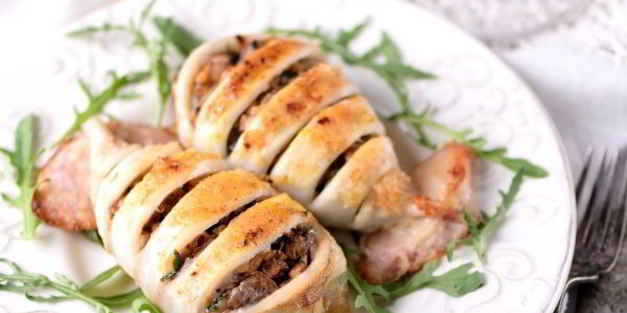 постные фаршированные кальмары