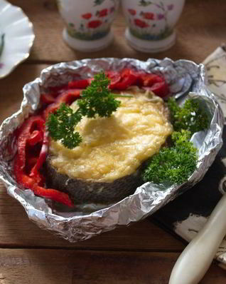 Рыба клыкач на гриле