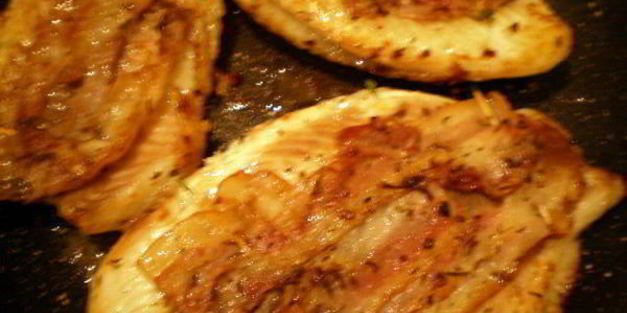 рыба с беконом, каперсами и шалфеем