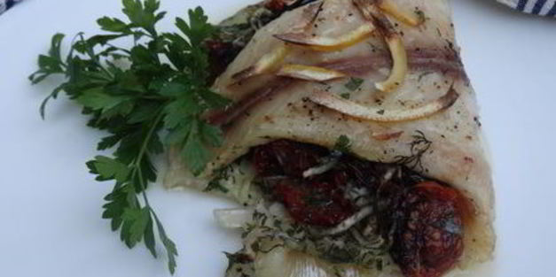 рыба с вялеными томатами