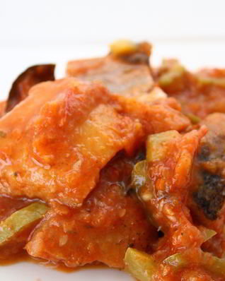 Рыба, тушеная с кабачками