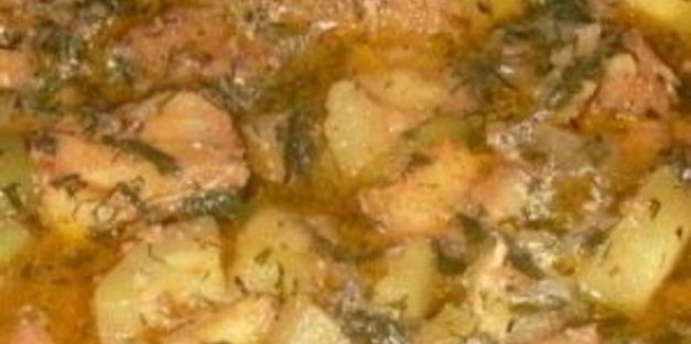 рыба, тушеная с кабачками