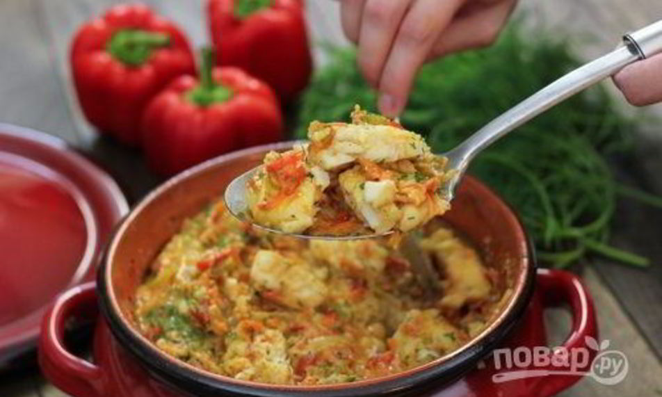 Рецепт рыба, тушенная с овощами