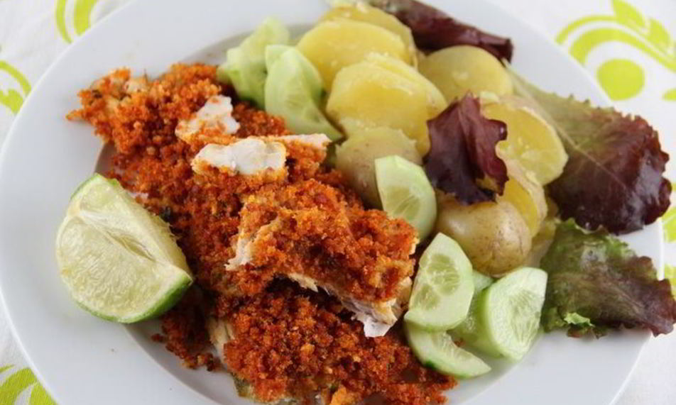 Рецепт рыбное филе, запеченное под корочкой из чоризо