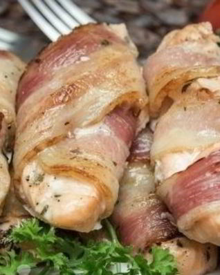 Семга в беконе