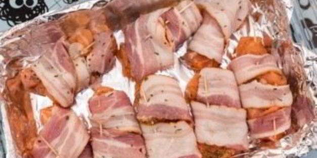 семга в беконе