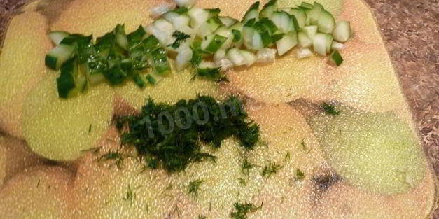 семга в укропно-огуречном соусе