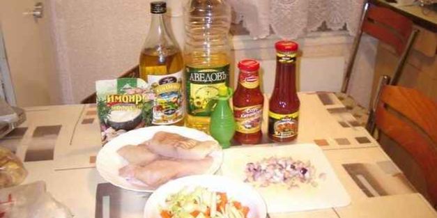 судак в кисло-сладком соусе с рисом