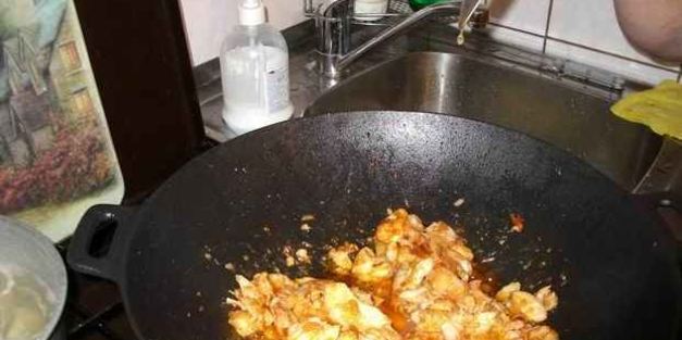 судак в кисло-сладком соусе с рисом