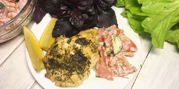 тилапия с базиликом