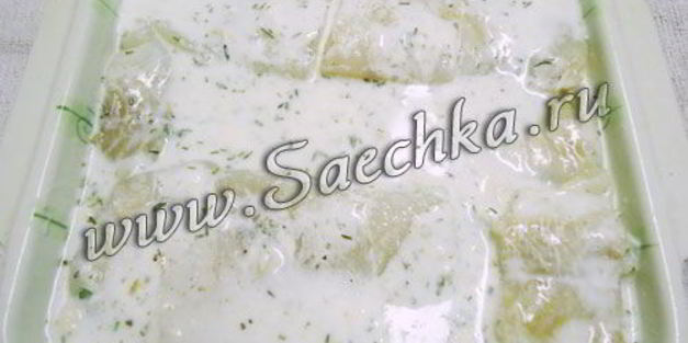 треска под творожно-сливочным соусом