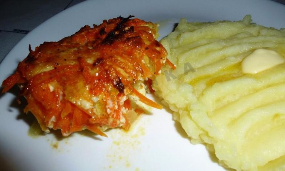 Рецепт треска с морковью и луком в духовке