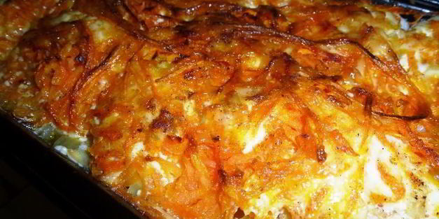 треска с морковью и луком в духовке