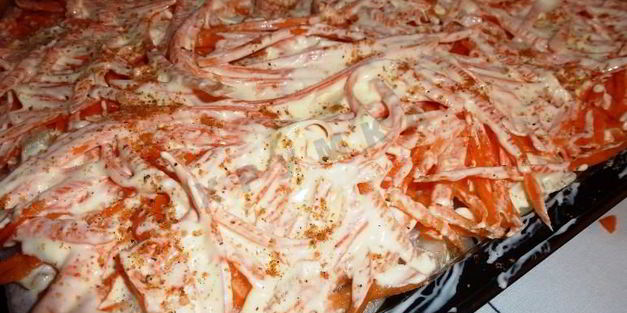 треска с морковью и луком в духовке