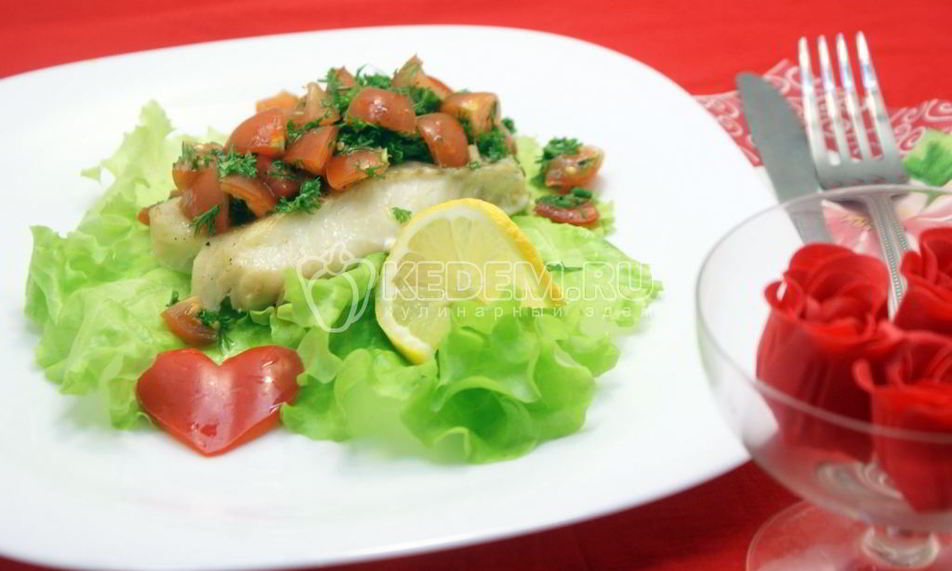 Рецепт запеченная треска с помидорной заправкой