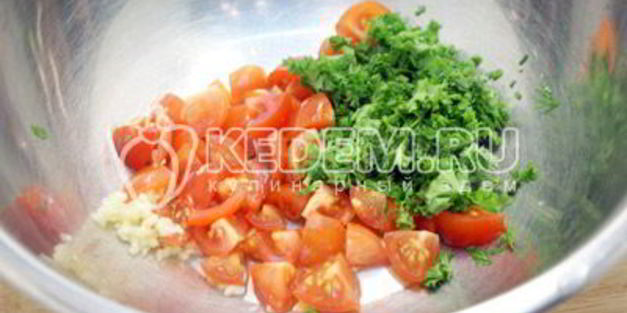 запеченная треска с помидорной заправкой