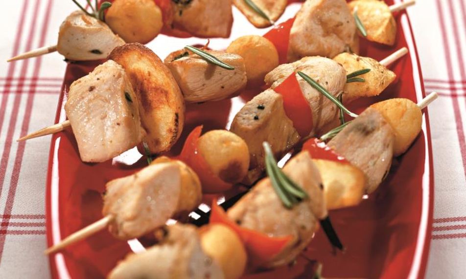 Рецепт картофельные шашлыки с курицей