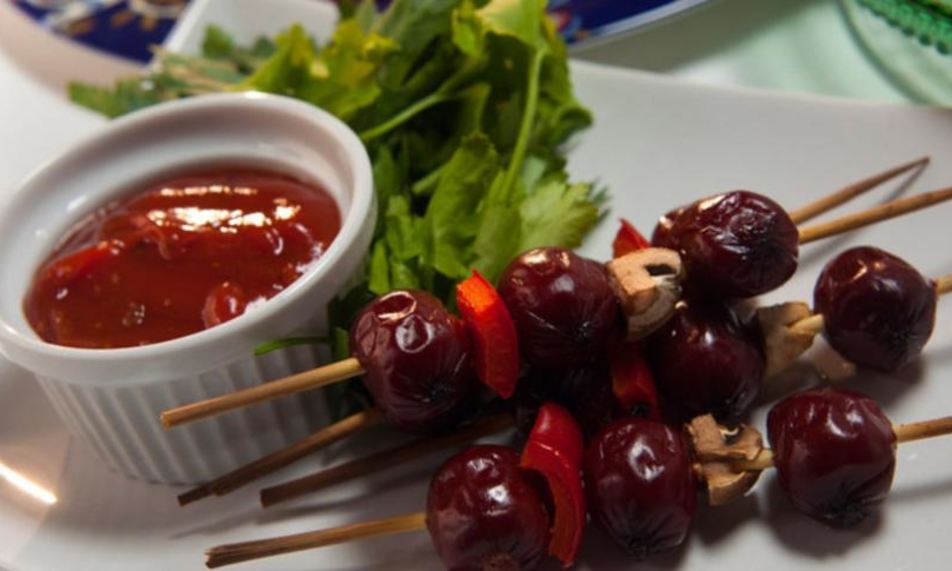 Рецепт копченые шашлычки с овощами