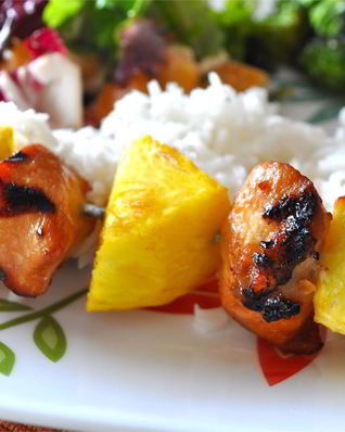 Куриный шашлык по-гавайски