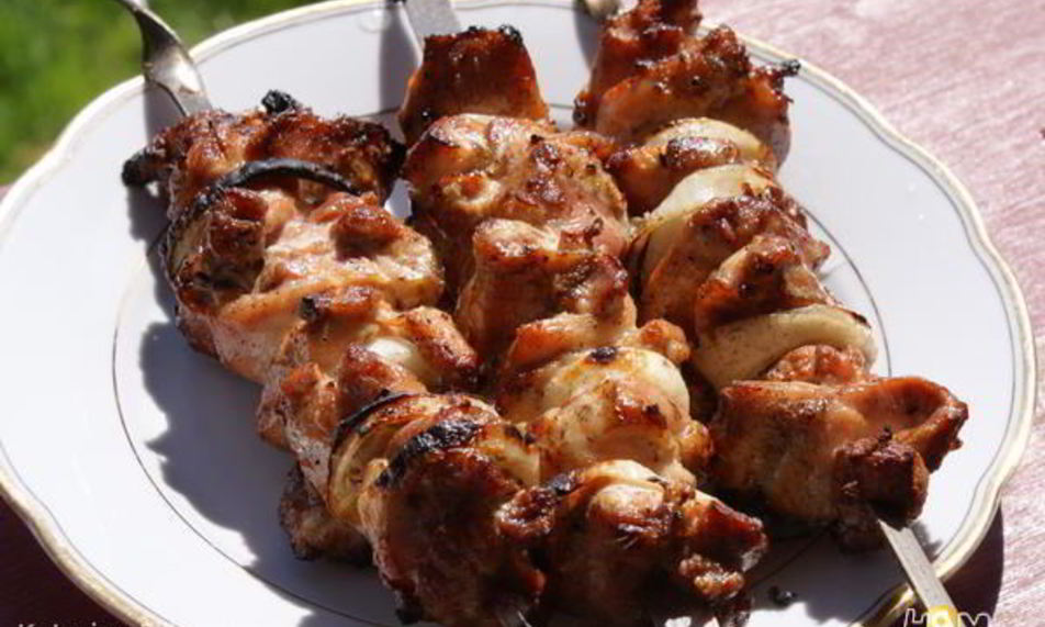 Рецепт куриный шашлык в имбирно-лимонном маринаде