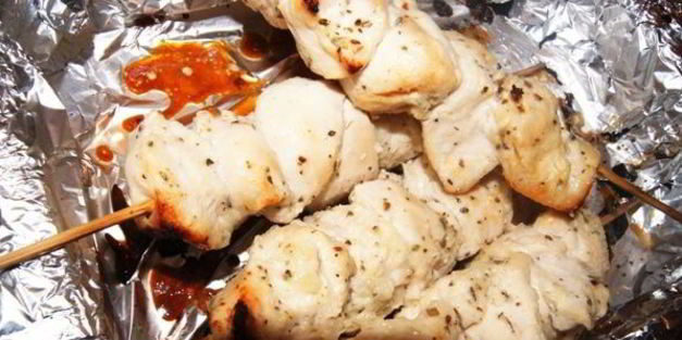 куриные шашлычки в ананасовом маринаде