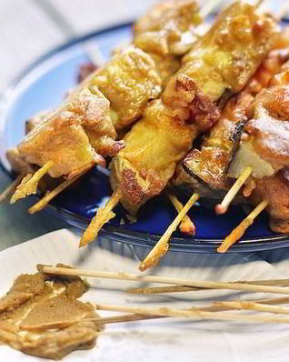 Овощной шашлык в кляре