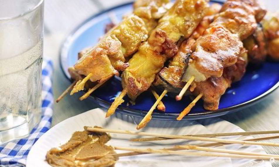 Рецепт овощной шашлык в кляре
