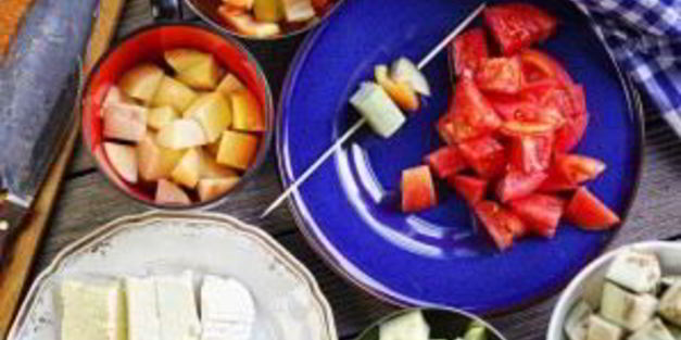 овощной шашлык в кляре