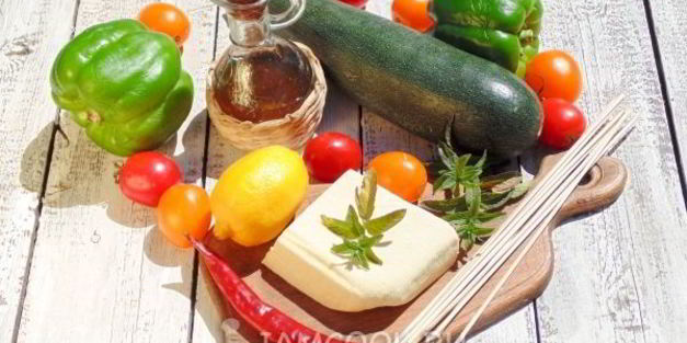 овощные мини-шашлычки по-гречески