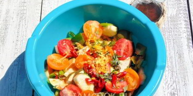 овощные мини-шашлычки по-гречески