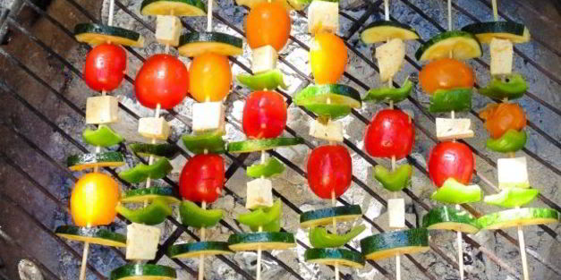 овощные мини-шашлычки по-гречески