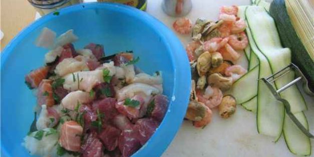 рыбный шашлык